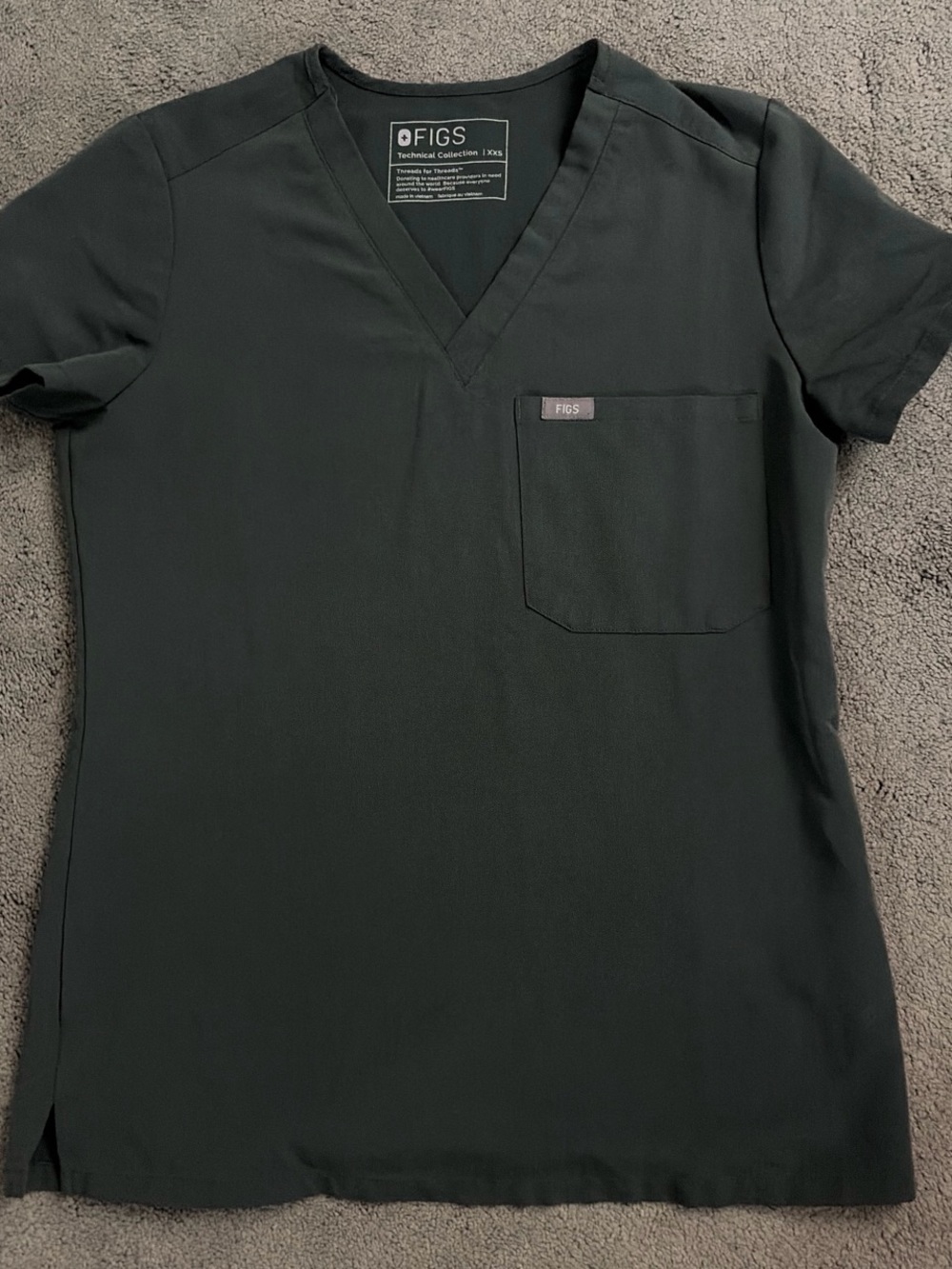 FIGS Scrub Shirt in Black
